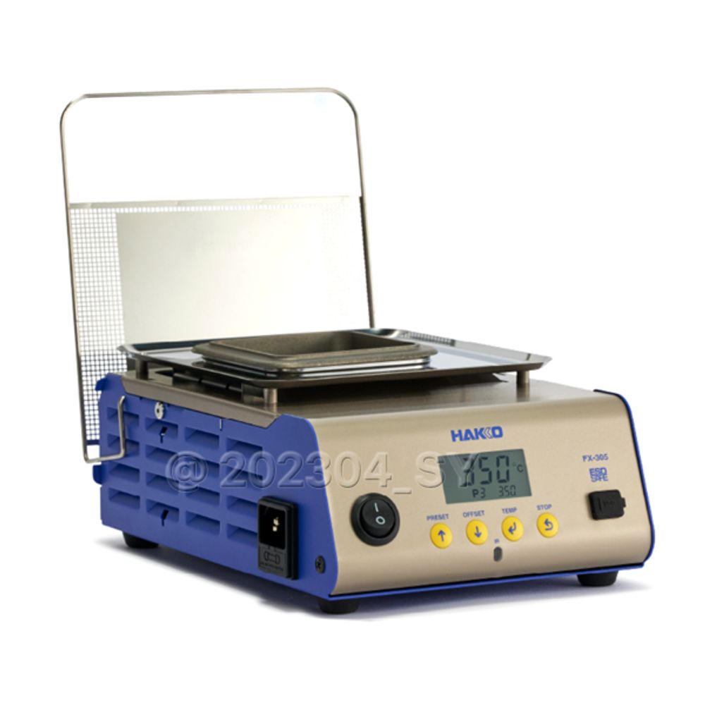 HAKKO Solder Dipping Machine FX-305, Parameter Selection by Lead Composition Ratio, High Temperature 530 Degrees, ESD Safe